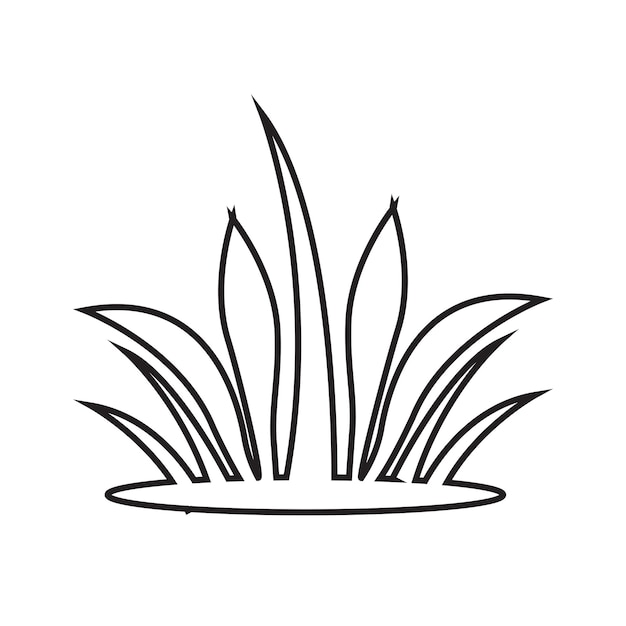 Alfombra verde de la naturaleza La plantilla de vector de icono de hierba plana