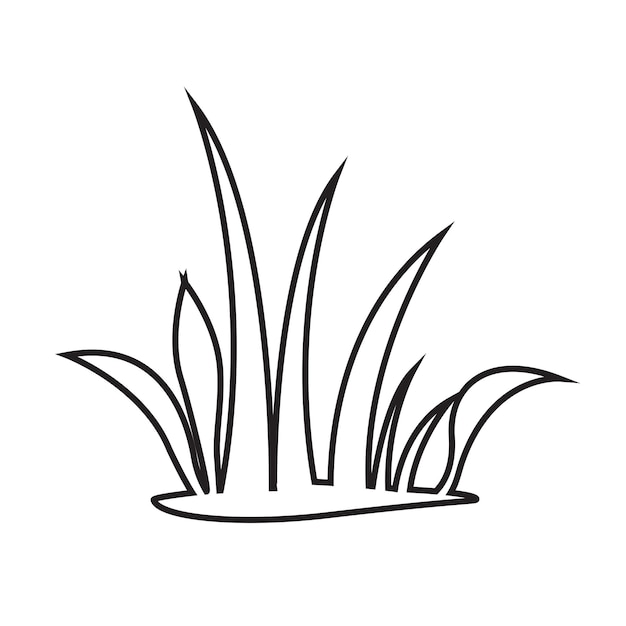 Alfombra verde de la naturaleza La plantilla de vector de icono de hierba plana
