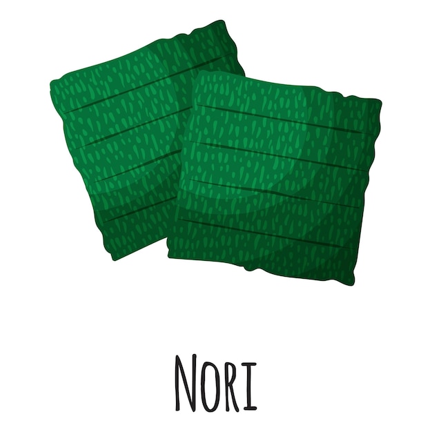 Alga nori superfood para el diseño, la etiqueta y el embalaje del mercado del granjero de la plantilla. Alimentos orgánicos de proteínas energéticas naturales.