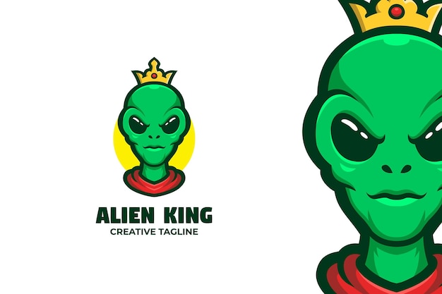 Alien king monster mascot logo carácter