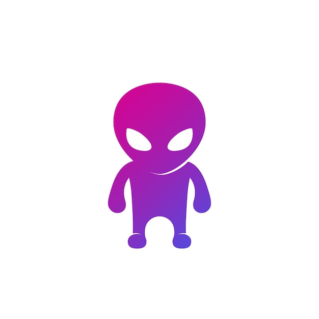 Alien, logotipo de vector de piloto de ovni