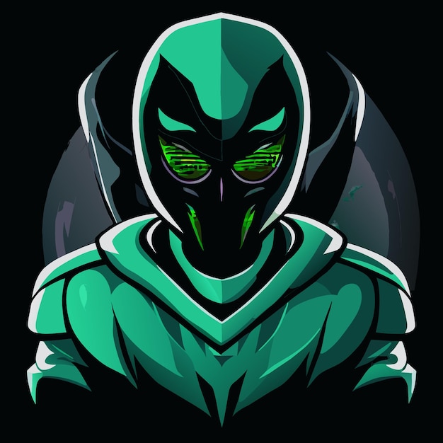 Alien Mascot Vector Graphics Library (Biblioteca de gráficos vectoriales de mascotas alienígenas)