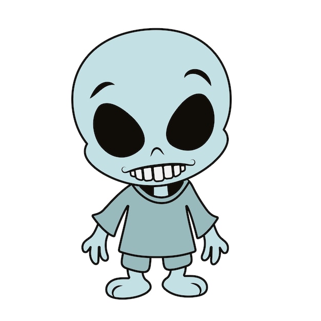 El alienígena de dibujos animados gracioso
