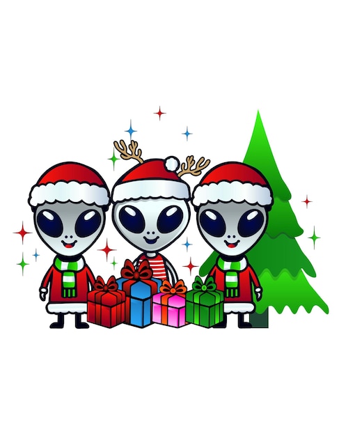 El alienígena de Navidad gracioso