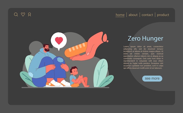 Alimentando un mundo sin hambre un padre e hijo representados con símbolos de amor y sustento el