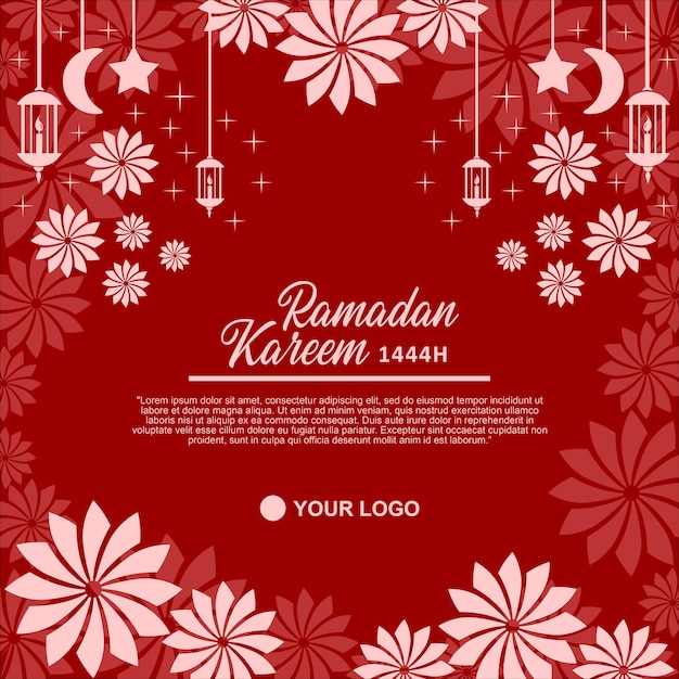 Vector alimentar diseños planos ramadan kareem 2