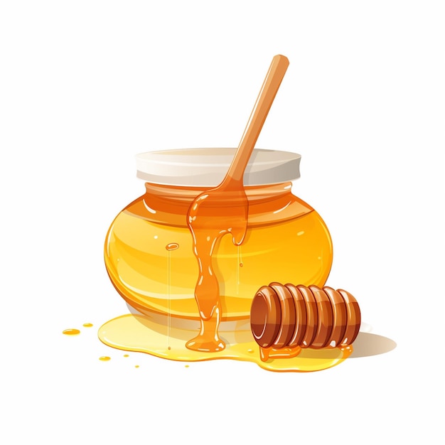 alimento vector de miel abeja orgánica saludable dulce ilustración líquida panal de miel naturaleza natural