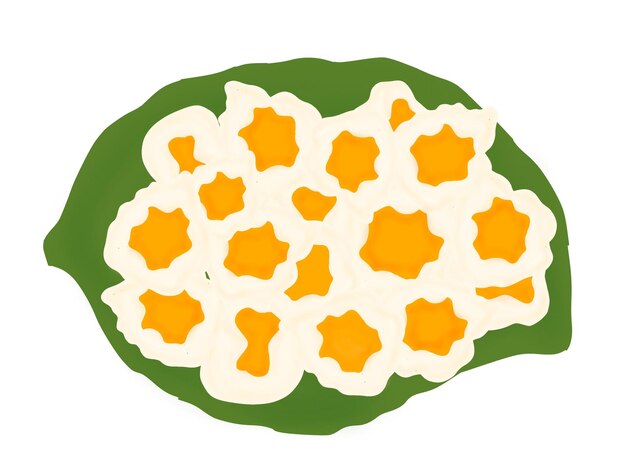 alimentos hechos de huevos con una ilustración de sabor salado