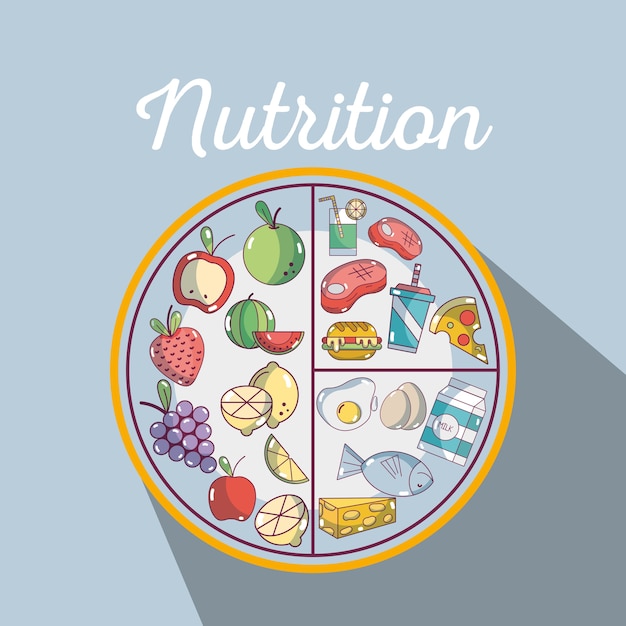 Alimentos saludables a los ingredientes de las nutriciones de la aptitud