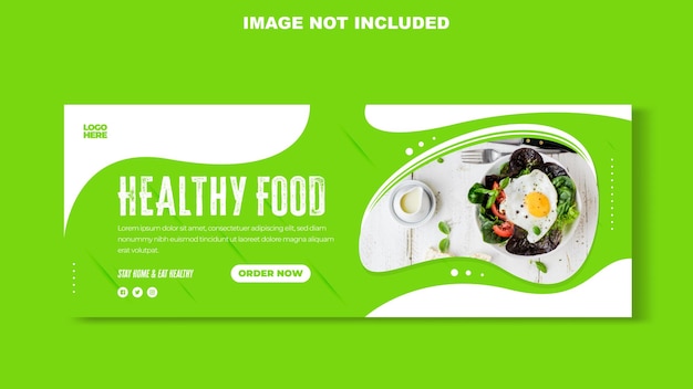 Alimentos saludables plantilla de banner 1