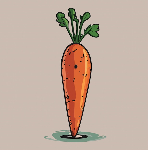 Alimentos saludables zanahorias frescas ilustración vectorial de verduras.
