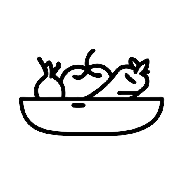 alimentos vegetarianos verduras, etc. detallado y ordenado contorno de icono simétrico