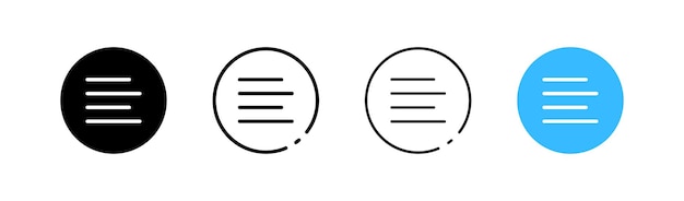 Alineación a la izquierda Estilos diferentes Botones de alineación a la izquierda de color Iconos vectoriales