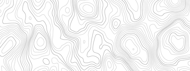 aLíneas de contorno del mapa topográfico Fondo del patrón Bandera ondulada Forma geométrica Ilustración vectorial