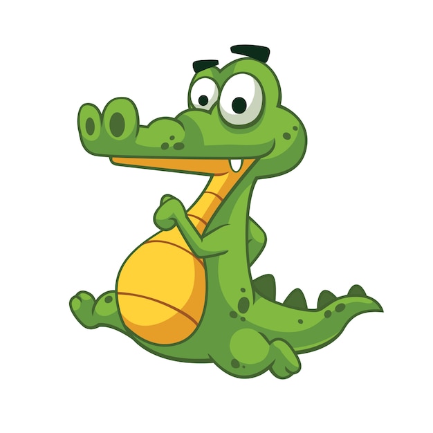 Vector alligator corriendo