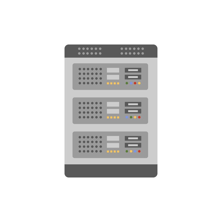 Vector almacenamiento de bases de datos de la granja de servidores de rack de blockchain y minería de datos