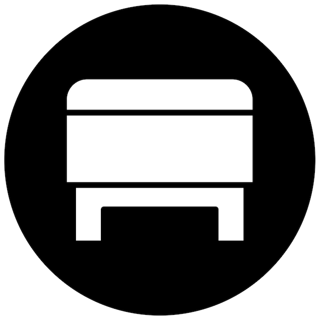 Almacenamiento de diseño vectorial Estilo de icono otomano