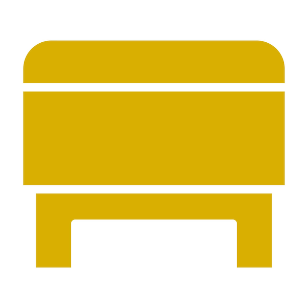 Almacenamiento de diseño vectorial Estilo de icono otomano