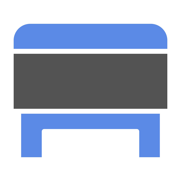 Almacenamiento de diseño vectorial Estilo de icono otomano