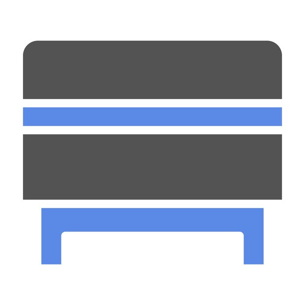 Almacenamiento de diseño vectorial Estilo de icono otomano