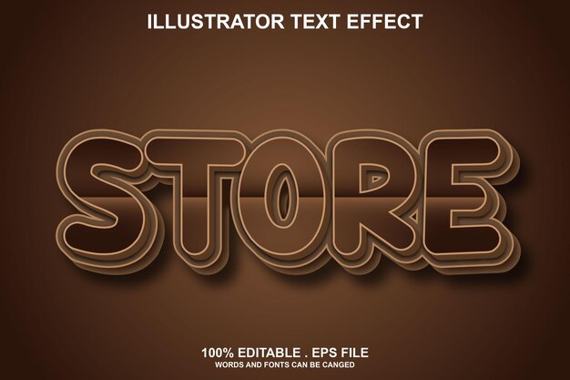 Vector almacenar efecto de texto editable