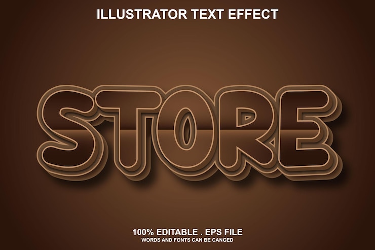 Vector almacenar efecto de texto editable