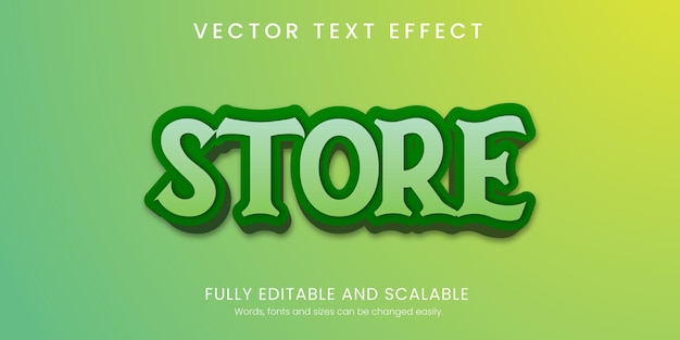 Vector almacenar efecto de texto estilo 3d