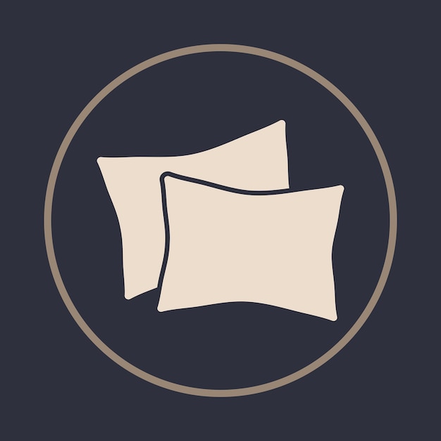 Almohada icono de moda alegre ilustración vectorial abstracta diseño de obras de arte coloridas