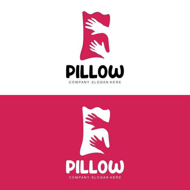 Almohada Logo Cama Diseño Sueño Y Dormir Plantilla Icono Vector