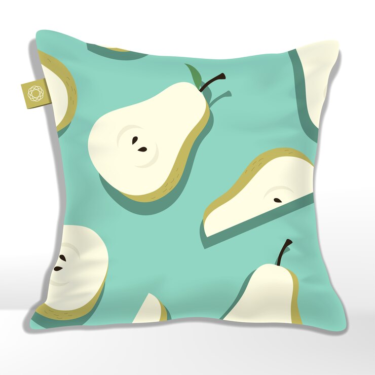 Almohada o cojín con estampado de pera estampado