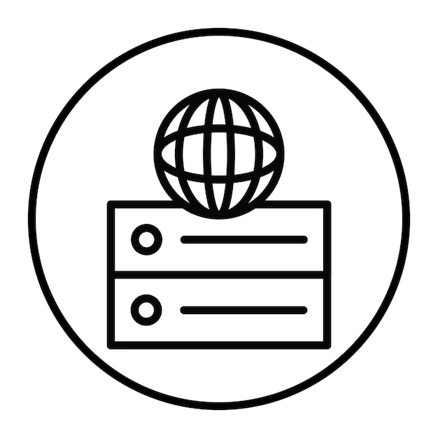 Alojamiento web iconos vectoriales