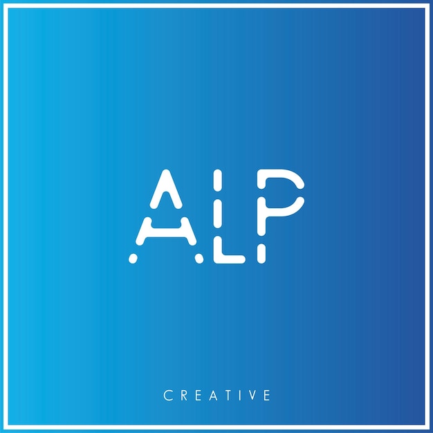 ALP Creative Vector Latter Diseño de logotipo Minimal Logotipo Latter Ilustración de vector premium Monograma