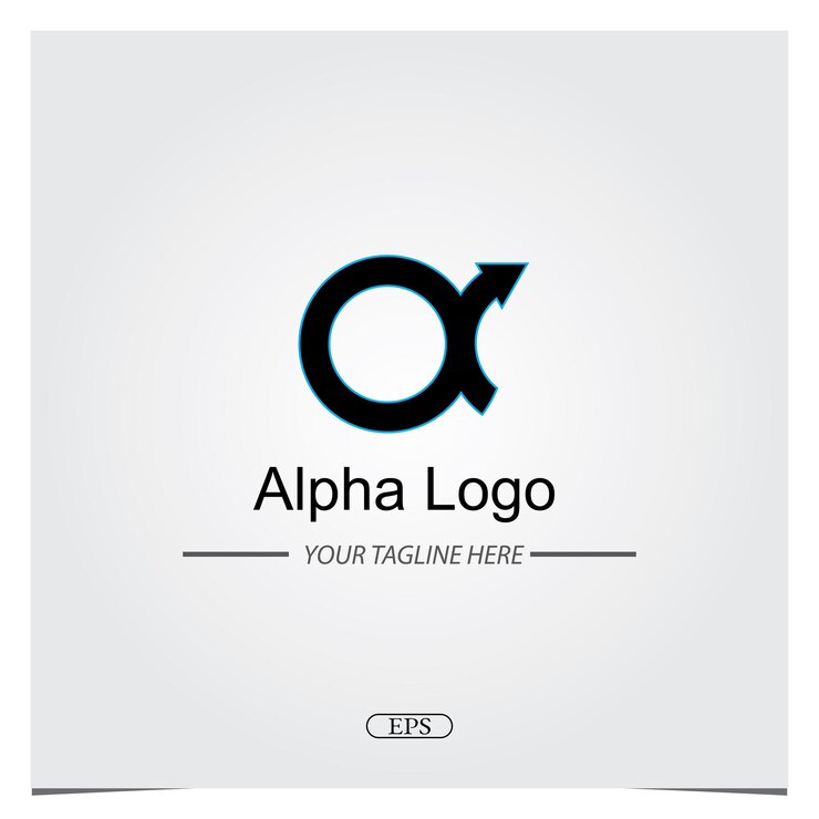 Vector alpha logo premium elegante plantilla vector eps 10