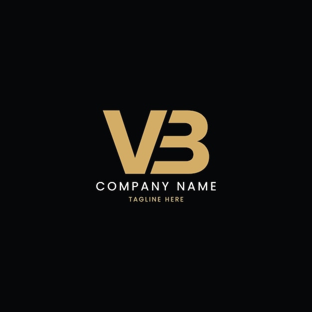 alphabet letters icon logo VB monogram