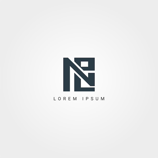EN Alphabet letters Initials Monogram logo NE E and N