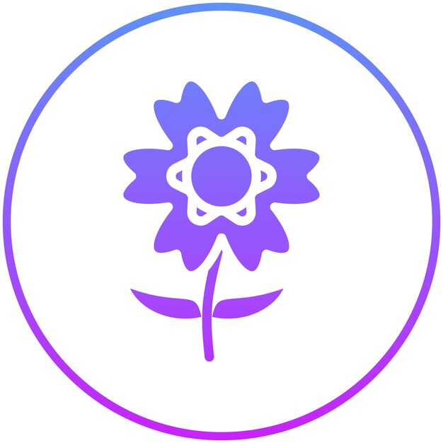 Alpine No me olvides ilustración de icono vectorial del conjunto de iconos de flores