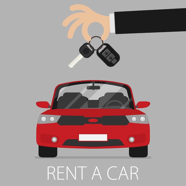 Alquile una ilustración de vector de diseño de coche