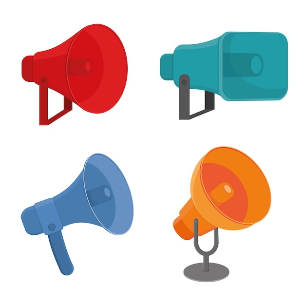 Altavoz aislado ilustración de color vectorial en estilo de dibujos animados