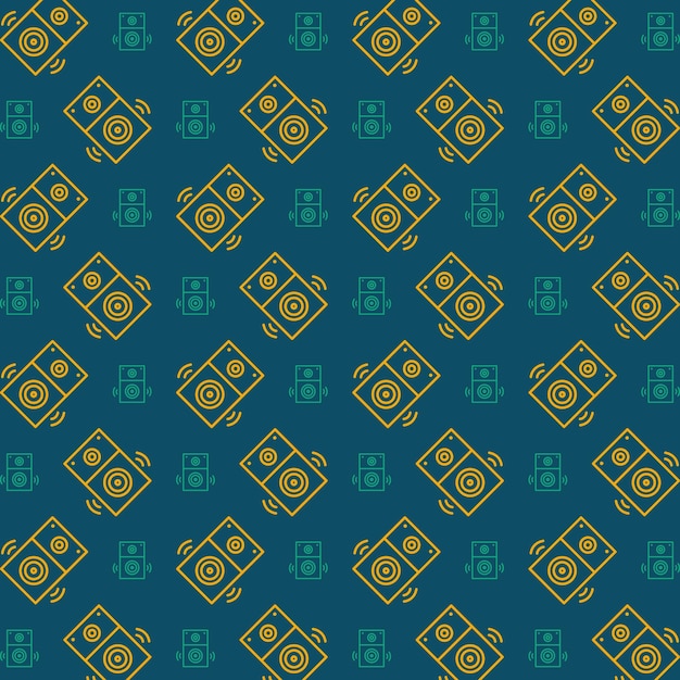 Altavoz hermoso patrón repetitivo diseño colorido ilustración vectorial