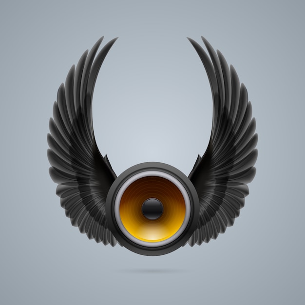 Altavoz de musica con dos alas