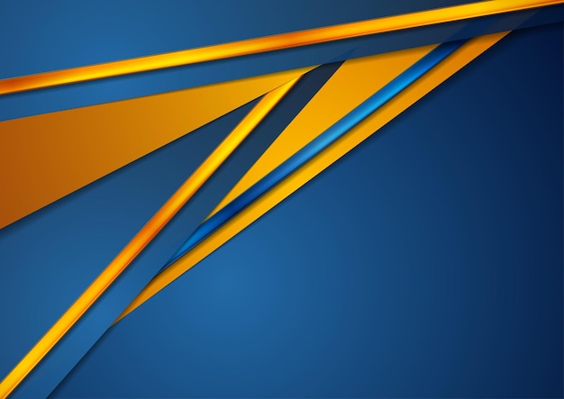 Alto contraste azul naranja abstracto fondo corporativo de tecnología