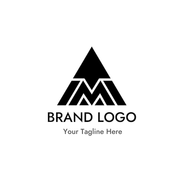 AM Diseño de letras de logotipo plantilla de vector creativo para proyectos de marca