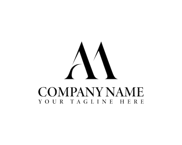 am letra identidad de marca de lujo plantilla de logotipo moderna y única