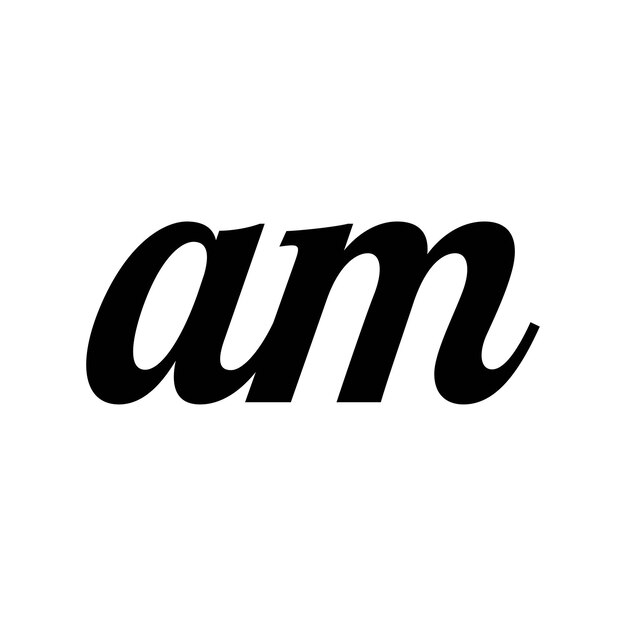 am lettering am typography monogram logotype brand signature am logo