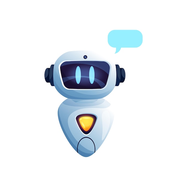 Amable sonriente chatbot aislado ai robot ayudante