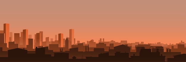 Amanecer Atardecer Urbano Fondo Banner