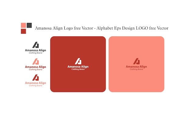 Amanosa Align Logo vector libre Alfabeto Eps Design LOGO vector libre