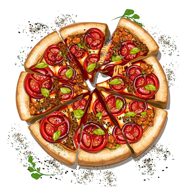 Amante de la carne de la pizza