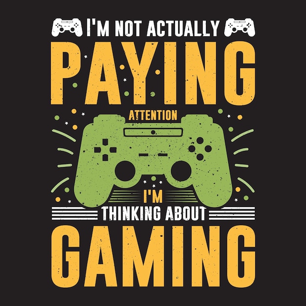 Amante de los juegos, tipografía vectorial, diseño de camisetas.