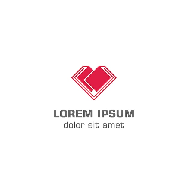 Amante de libros. Plantilla de logotipo vectorial